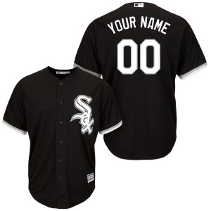 Exceptional Chicago White Sox Majestic Cool Base Custom Jersey Black