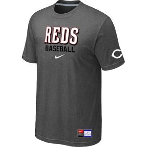Exceptional Cincinnati Reds Nike Short Sleeve Practice MLB T Shirt Crow Grey