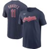 Exceptional Cleveland Guardians #11 Jose Ramirez Nike Name & Number T Shirt Navy Collectors this is a must have Add it to your collection by ordering