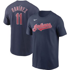 Exceptional Cleveland Guardians #11 Jose Ramirez Nike Name & Number T Shirt Navy Collectors this is a must have Add it to your collection by ordering
