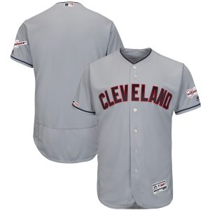 Exceptional Cleveland Guardians Blank Majestic Road 2019 All Star Game Patch Flex Base Team Jersey Gray