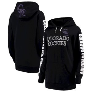 Exceptional Colorado Rockies G III 4Her by Carl Banks Women's Extra Innings Pullover Hoodie Black