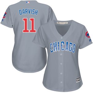 Exceptional Cubs #11 Yu Darvish Grey Road Women's Stitched MLB Jersey Limited stock Order now to show your love for your team