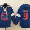 Exceptional Cubs #9 Javier Baez Blue Pullover MLB Hoodie