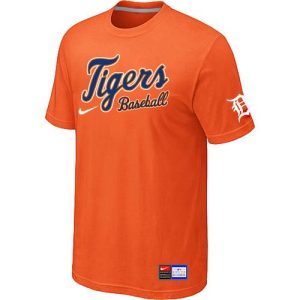 Exceptional Detroit Tigers Nike Short Sleeve Practice MLB T Shirt Orange