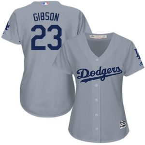Exceptional Dodgers #23 Kirk Gibson Grey Alternate Road Women's Stitched MLB Jersey For a short time available Grab yours quickly to own a team jersey