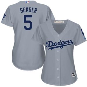 Exceptional Dodgers #5 Corey Seager Grey Alternate Road Women's Stitched MLB Jersey Limited stock Order now to show your love for your team