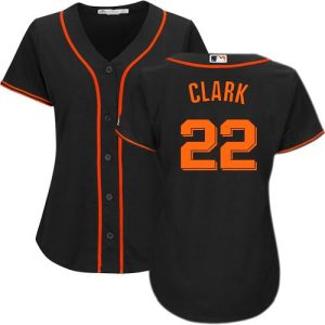 Exceptional Giants #22 Will Clark Black Alternate Women's Stitched MLB Jersey Limited stock Order now to show your love for your team