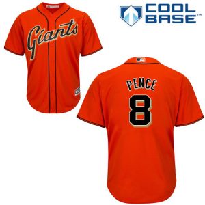 Exceptional Giants #8 Hunter Pence Orange Alternate Stitched Youth MLB Jersey With high demand Don't miss out Order now to wear your team colors