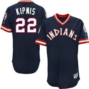 Exceptional Guardians #22 Jason Kipnis Navy Blue 1976 Turn Back The Clock Stitched MLB Jersey