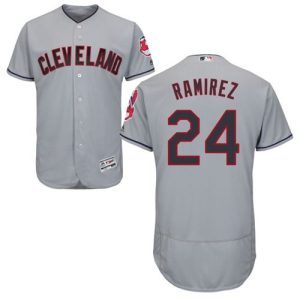 Exceptional Guardians #24 Manny Ramirez Grey Flexbase Authentic Collection Stitched MLB Jersey