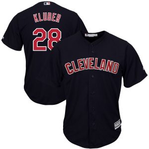 Exceptional Guardians #28 Corey Kluber Navy Alternate 2019 Cool Base Team Stitched MLB Jersey