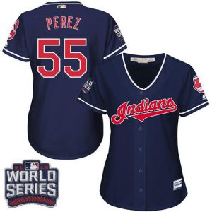 Exceptional Guardians #55 Roberto Perez Navy Blue 2016 World Series Bound Women's Alternate Stitched MLB Jersey Sports enthusiasts seize this opportunity Order now to feel the game excitement