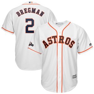 Exceptional Houston Astros #2 Alex Bregman Majestic 2019 Postseason Official Cool Base Player Jersey White