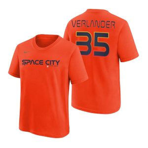 Exceptional Houston Astros #35 Justin Verlander Orange Nike Youth 2022 City Connect T Shirt Sports enthusiasts seize this opportunity Order now to feel the game excitement