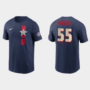 Exceptional Houston Astros #55 Ryan Pressly Men's 2021 MLB All Star Game Navy T Shirt Retailers boost your inventory Order now to meet customer demand
