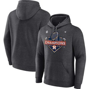 Exceptional Houston Astros Heather Charcoal Men's 2022 World Series Champions Locker Room Pullover Hoodie