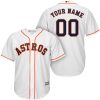 Exceptional Houston Astros Majestic Cool Base Custom Jersey White