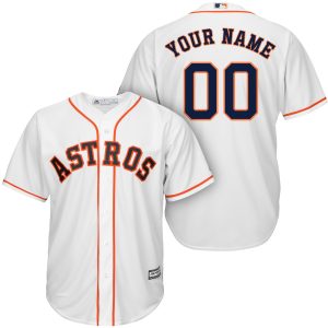 Exceptional Houston Astros Majestic Cool Base Custom Jersey White
