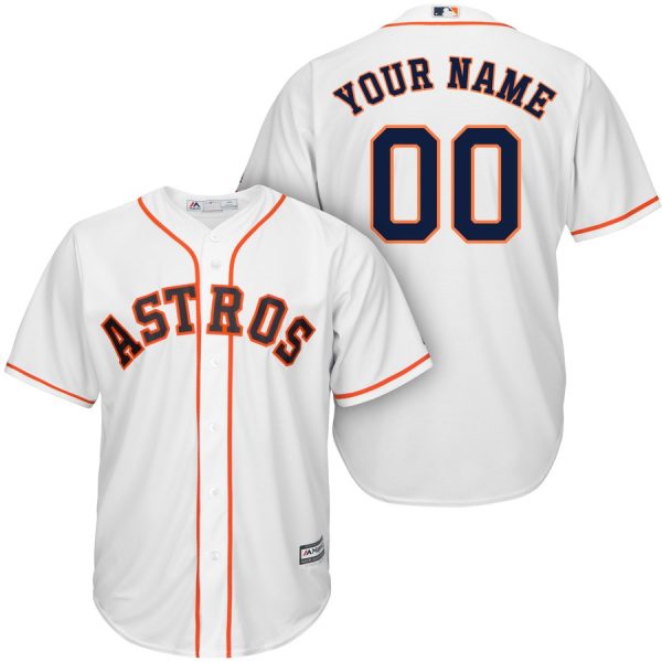 Exceptional Houston Astros Majestic Cool Base Custom Jersey White