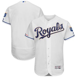 Exceptional Kansas City Royals Majestic Alternate Flexbase Authentic Collection Team Jersey White