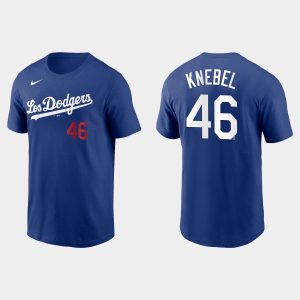 Exceptional Los Angeles Dodgers #46 Corey Knebel Men's Royal 2021 City Connect Name & Number Royal T Shirt Be among the first buyers Order now to enjoy top notch quality