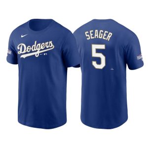 Exceptional Los Angeles Dodgers #5 Corey Seager 2021 Gold Program Name & Number T Shirt Royal Be among the first buyers Order now to enjoy top notch quality
