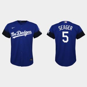 Exceptional Los Angeles Dodgers #5 Corey Seager Nike Youth 2021 City Connect MLB Jersey Royal Sports enthusiasts seize this opportunity Order now to feel the game excitement