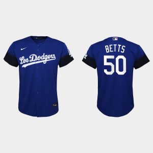 Exceptional Los Angeles Dodgers #50 Mookie Betts Nike Youth 2021 City Connect MLB Jersey Royal Hurry Exclusive offer Place your order immediately for a great jersey