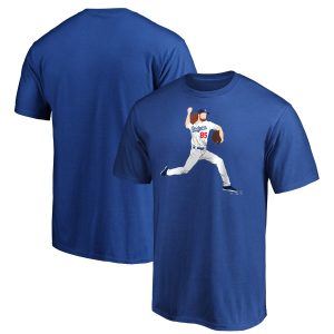 Exceptional Los Angeles Dodgers #85 Dustin May Majestic Big Red T Shirt Royal