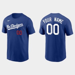 Exceptional Los Angeles Dodgers Custom Men's Royal 2021 City Connect Name & Number Royal T Shirt