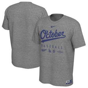 Exceptional Los Angeles Dodgers Nike 2019 Postseason Legend October T Shirt Heather Gray