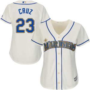 Exceptional Mariners #23 Nelson Cruz Cream Alternate Women's Stitched MLB Jersey Limited stock Order now to show your love for your team