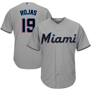 Exceptional Marlins #19 Miguel Rojas Grey Cool Base Stitched Youth MLB Jersey With high demand Don't miss out Order now to wear your team colors