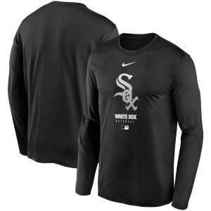 Exceptional Men's Chicago White Sox Nike Black Authentic Collection Legend Performance Long Sleeve T Shirt Hurry Exclusive offer Place your order immediately for a great jersey