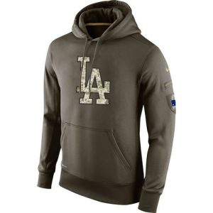 Exceptional Men's Los Angeles Dodgers Nike Olive Salute To Service KO Performance Hoodie