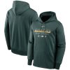 Exceptional Men's Oakland Athletics Nike Green Authentic Collection Therma Performance Pullover Hoodie