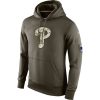 Exceptional Men's Philadelphia Phillies Nike Olive Salute To Service KO Performance Hoodie