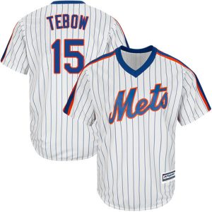 Exceptional Mets #15 Tim Tebow White(Blue Strip) Alternate Cool Base Stitched Youth MLB Jersey Limited stock Order now to show your love for your team