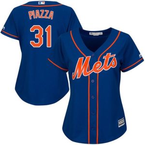 Exceptional Mets #31 Mike Piazza Blue Alternate Women's Stitched MLB Jersey Limited stock Order now to show your love for your team