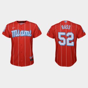 Exceptional Miami Marlins #52 Anthony Bass Youth Nike 2021 City Connect Authentic MLB Jersey Red Hurry Exclusive offer Place your order immediately for a great jersey