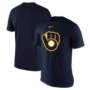 Exceptional Milwaukee Brewers Nike Batting Practice Logo Legend Performance T Shirt Navy