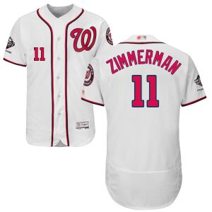 Exceptional Nationals #11 Ryan Zimmerman White Flexbase Authentic Collection 2019 World Series Champions Stitched MLB Jersey