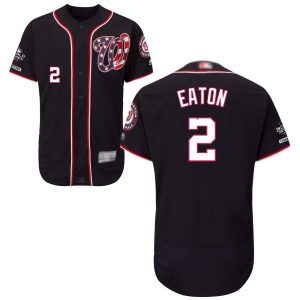 Exceptional Nationals #2 Adam Eaton Navy Blue Flexbase Authentic Collection 2019 World Series Champions Stitched MLB Jersey