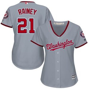 Exceptional Nationals #21 Tanner Rainey Grey Road Women's Stitched MLB Jersey Act fast Only a few left Secure yours today