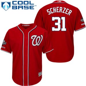 Exceptional Nationals #31 Max Scherzer Red Cool Base 2019 World Series Champions Stitched Youth MLB Jersey Sports enthusiasts seize this opportunity Order now to feel the game excitement