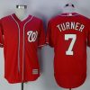 Exceptional Nationals #7 Trea Turner Red New Cool Base Stitched MLB Jersey