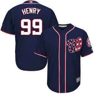 Exceptional Nationals #99 Cole Henry Navy Blue New Cool Base Stitched MLB Jersey