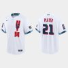 Exceptional New York Mets Custom 2021 MLB All Star Game Fan's Version White Jersey