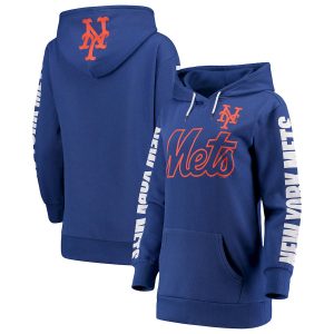 Exceptional New York Mets G III 4Her by Carl Banks Women's Extra Innings Pullover Hoodie Royal